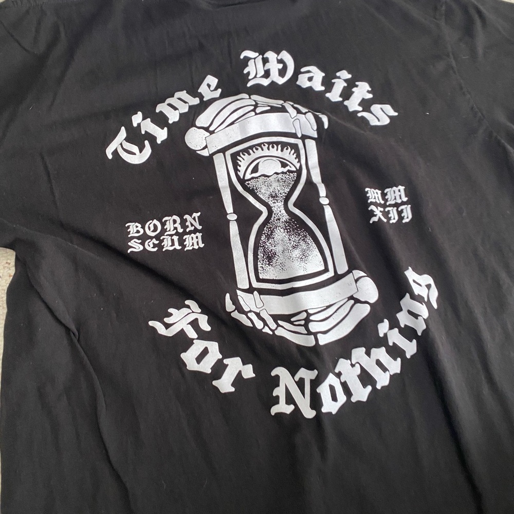 Born Scum Shirt Lot of 5 Black XL Shirts Biker Style Biker Shirts Like new